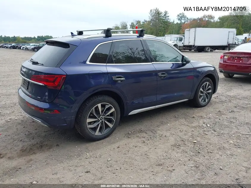 2021 AUDI Q5 VIN WA1BAAFY8M2014709 — фото 4