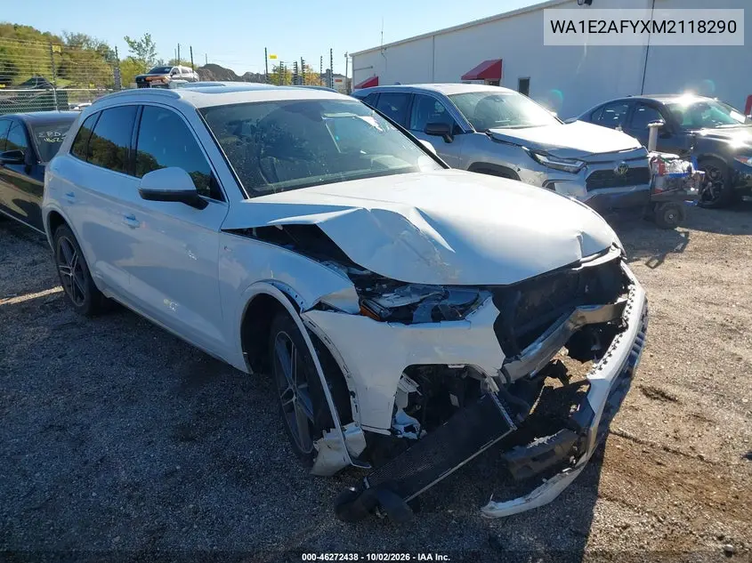 AUDI Q5 2021, VIN WA1E2AFYXM2118290