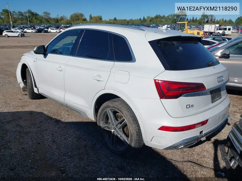 2021 AUDI Q5 VIN WA1E2AFYXM2118290 — фото 3