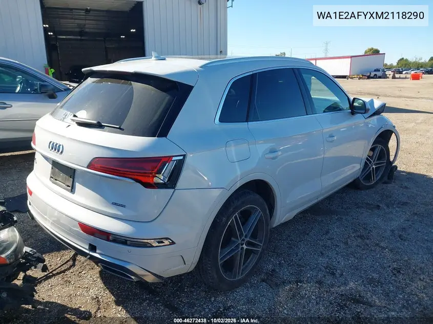 2021 AUDI Q5 VIN WA1E2AFYXM2118290 — фото 4