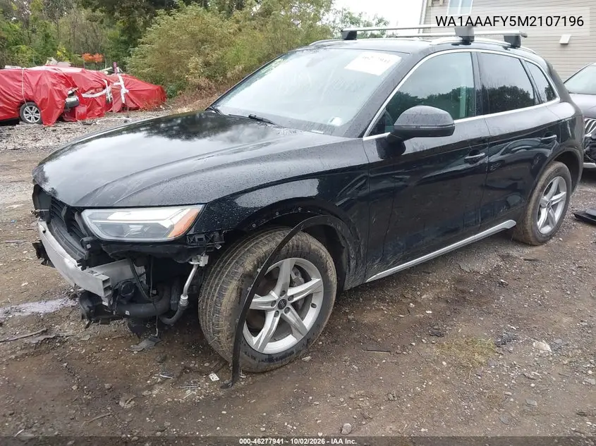 2021 AUDI Q5 VIN WA1AAAFY5M2107196 — фото 2