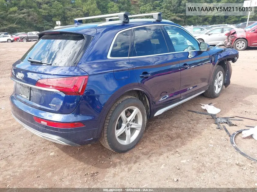 2021 AUDI Q5 VIN WA1AAAFY5M2116013 — фото 4