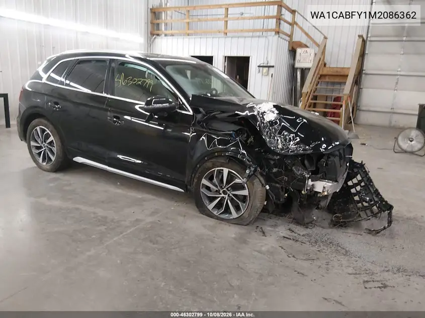 AUDI Q5 2021, VIN WA1CABFY1M2086362