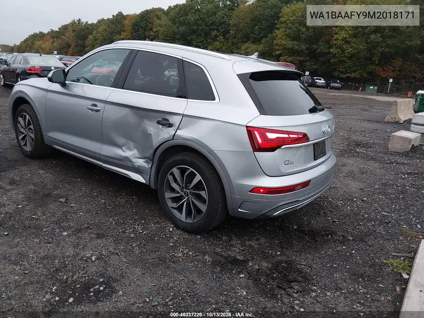2021 AUDI Q5 VIN WA1BAAFY9M2018171 — фото 3