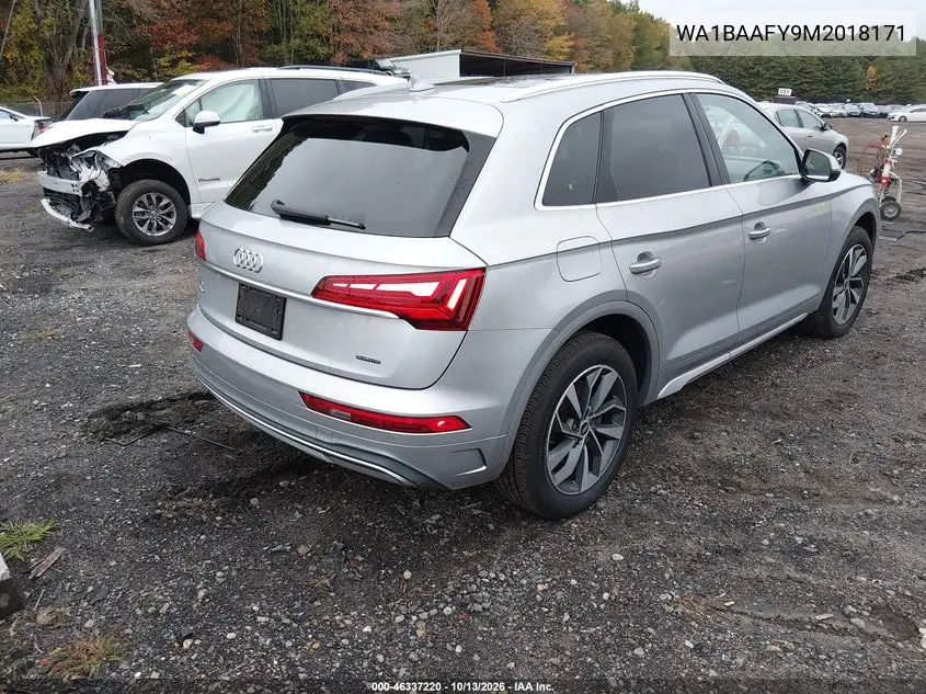 2021 AUDI Q5 VIN WA1BAAFY9M2018171 — фото 4