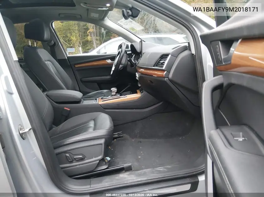 2021 AUDI Q5 VIN WA1BAAFY9M2018171 — фото 5