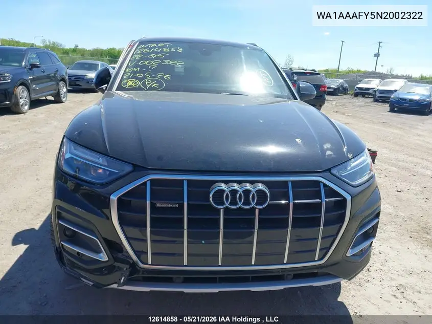 2022 AUDI Q5 VIN WA1AAAFY5N2002322 — фото 13