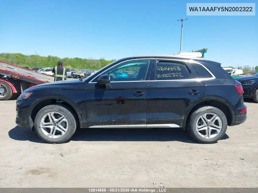 2022 AUDI Q5 VIN WA1AAAFY5N2002322 — фото 15