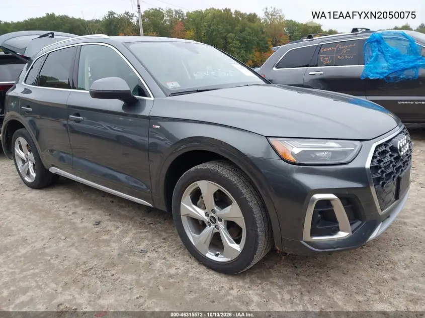 AUDI Q5 2022, VIN WA1EAAFYXN2050075