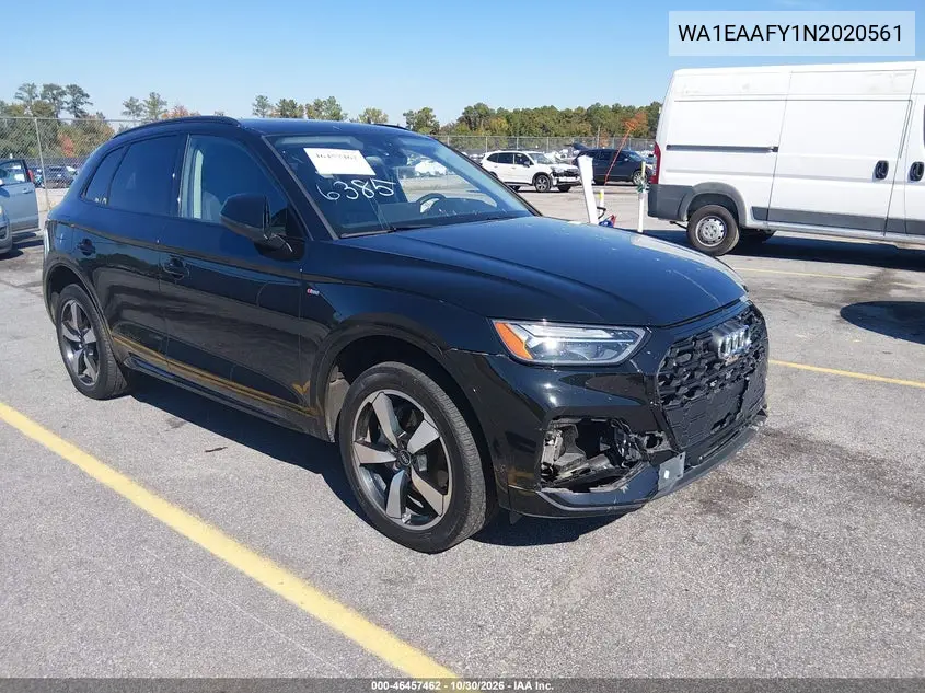 AUDI Q5 2022, VIN WA1EAAFY1N2020561