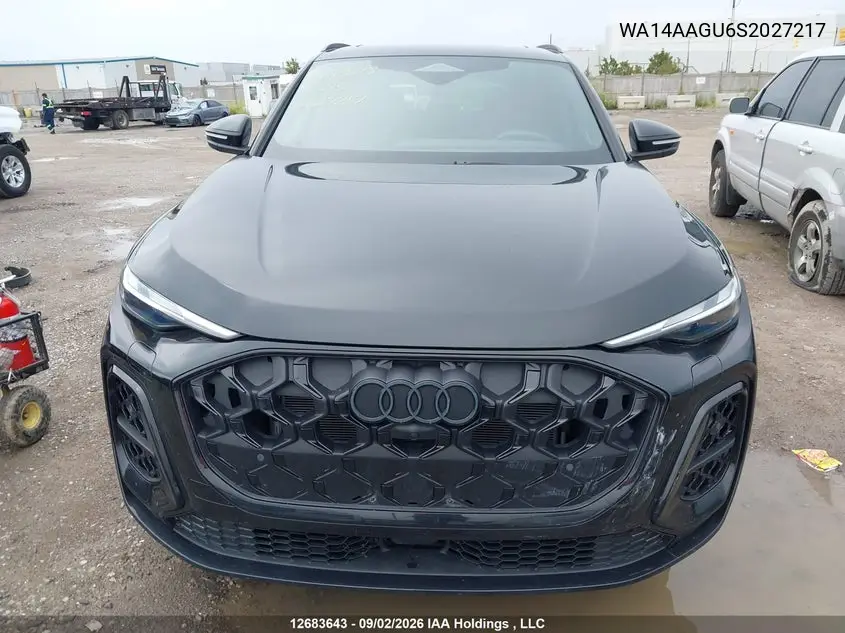 AUDI Q5 2025, VIN WA14AAGU6S2027217
