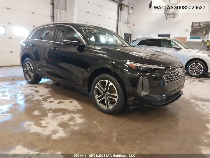 AUDI Q5 2025, VIN WA11AAGU0S2020637