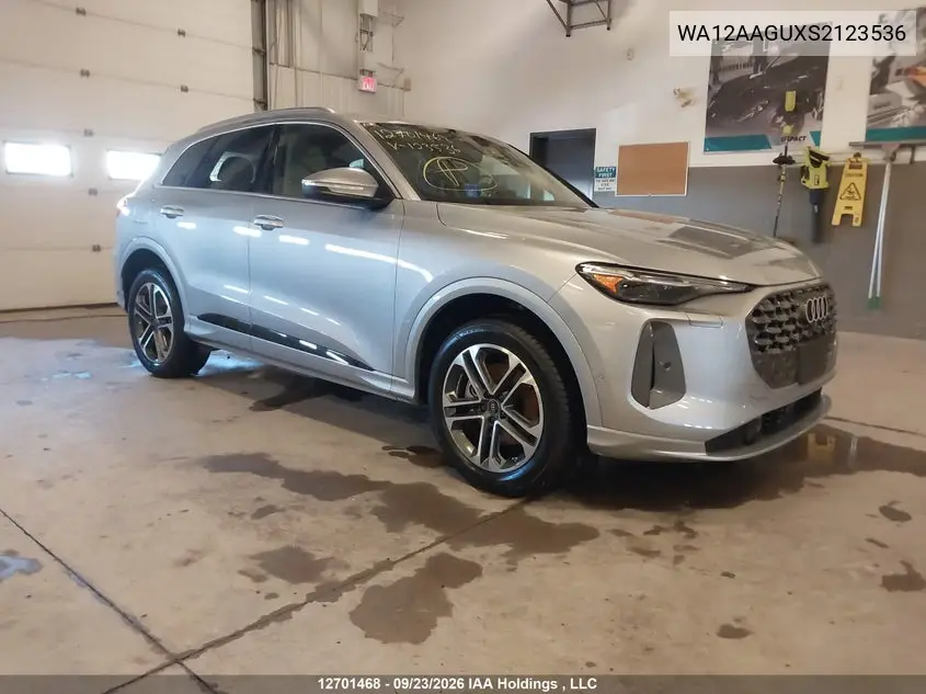 AUDI Q5 2025, VIN WA12AAGUXS2123536