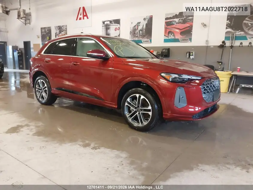 AUDI Q5 2026, VIN WA11AAGU8T2022718