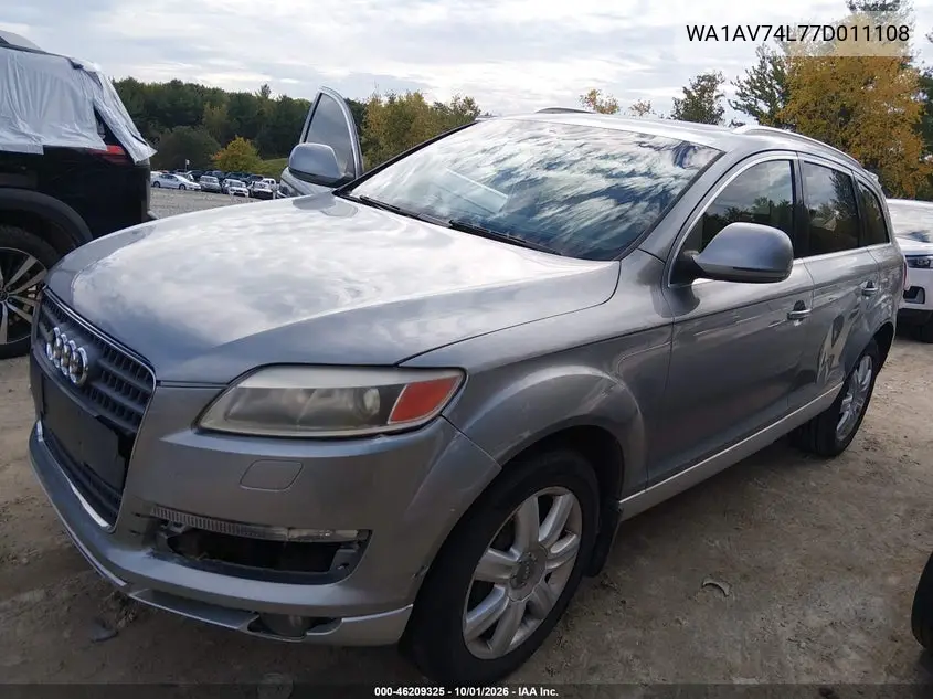 2007 AUDI Q7 VIN WA1AV74L77D011108 — фото 2