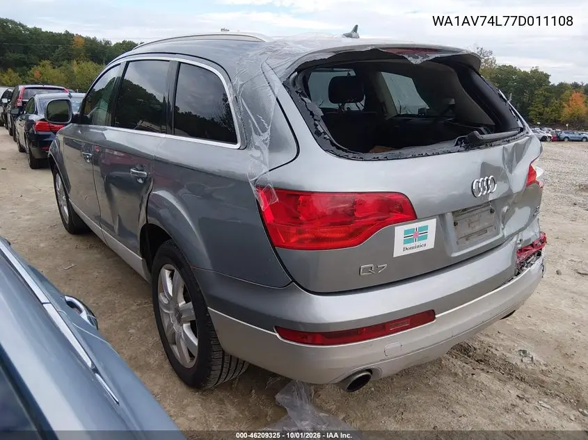 2007 AUDI Q7 VIN WA1AV74L77D011108 — фото 3