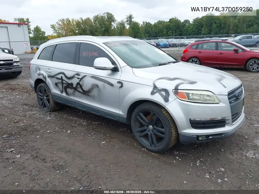 AUDI Q7 2007, VIN WA1BY74L37D059250