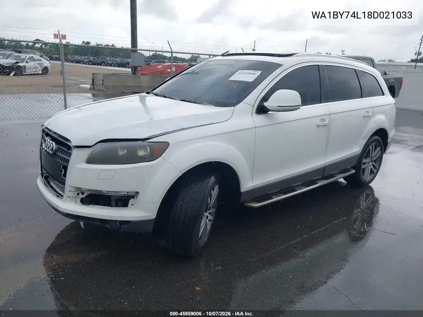 2008 AUDI Q7 VIN WA1BY74L18D021033 — фото 2