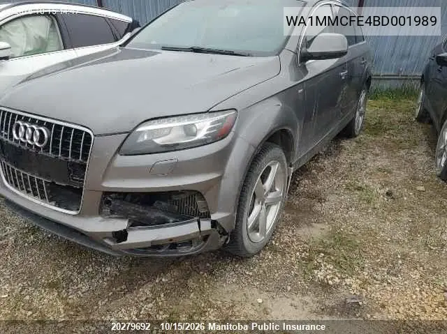 2011 AUDI Q7 VIN WA1MMCFE4BD001989 — фото 2