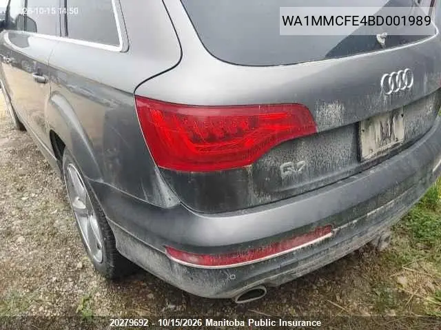 2011 AUDI Q7 VIN WA1MMCFE4BD001989 — фото 3