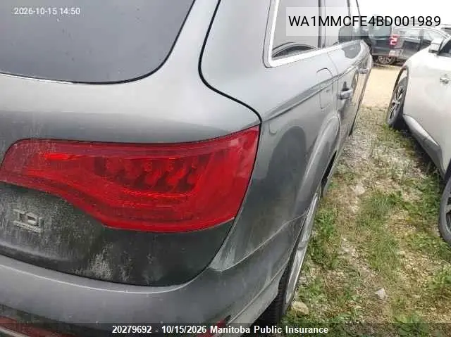 2011 AUDI Q7 VIN WA1MMCFE4BD001989 — фото 4
