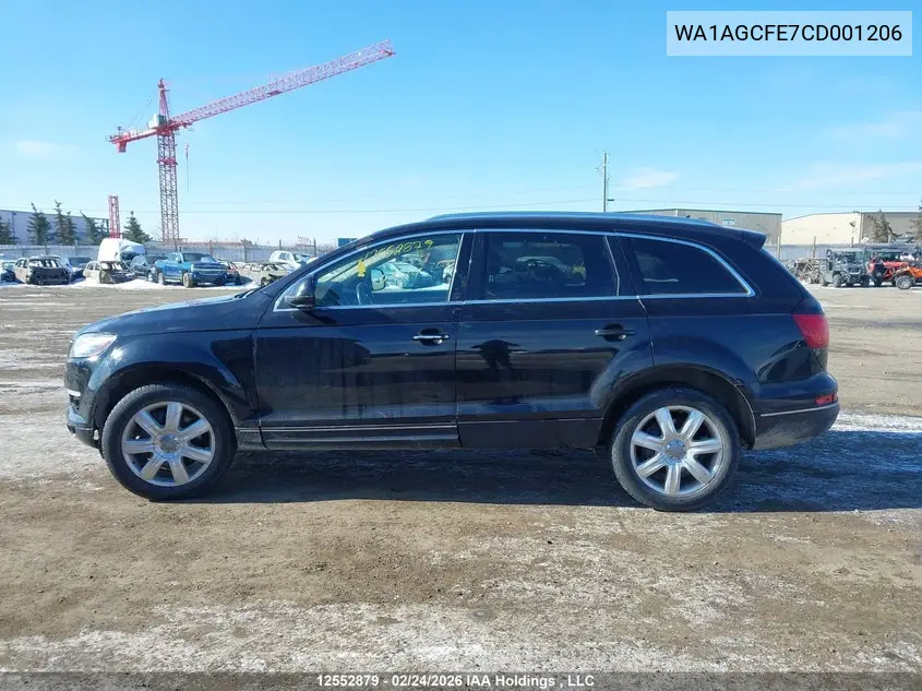 2012 AUDI Q7 VIN WA1AGCFE7CD001206 — фото 15