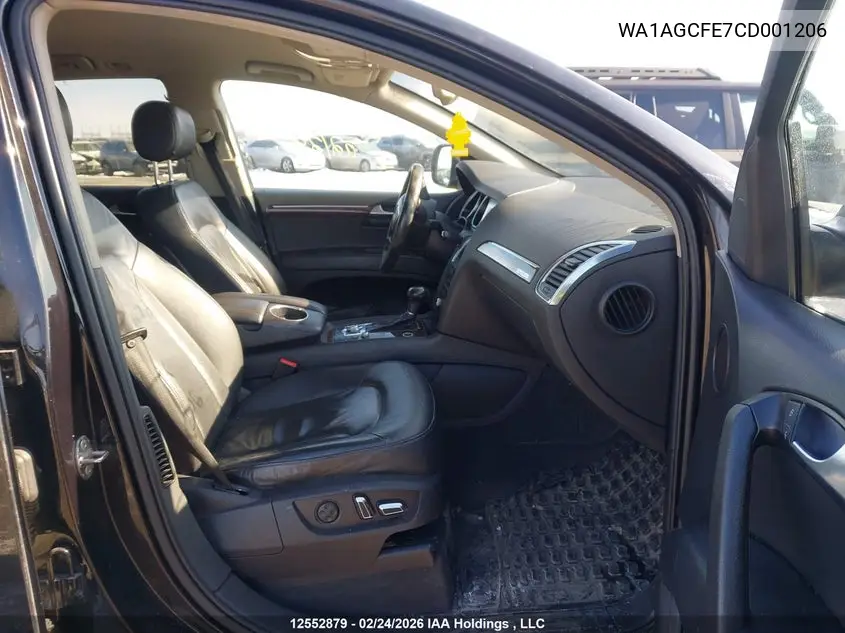 2012 AUDI Q7 VIN WA1AGCFE7CD001206 — фото 5