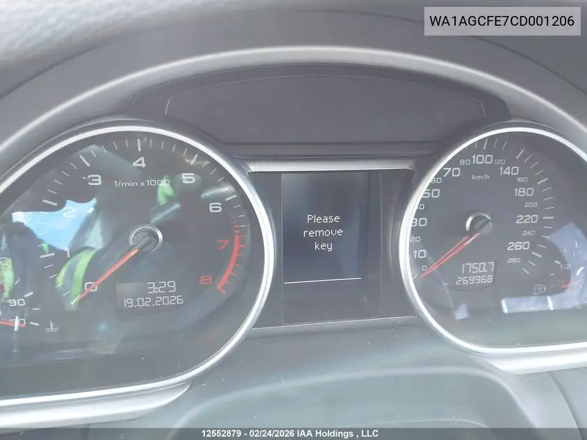 2012 AUDI Q7 VIN WA1AGCFE7CD001206 — фото 7