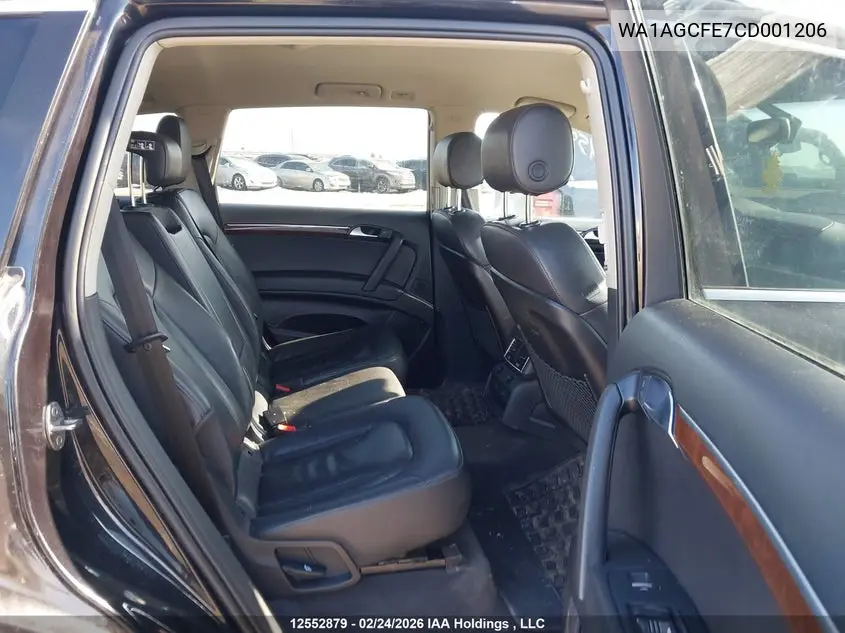 2012 AUDI Q7 VIN WA1AGCFE7CD001206 — фото 8