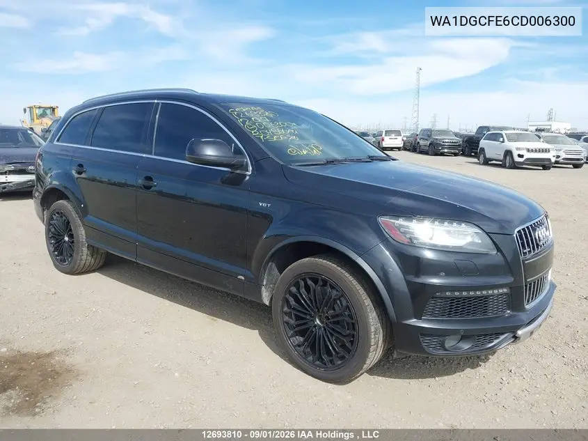 AUDI Q7 2012, VIN WA1DGCFE6CD006300