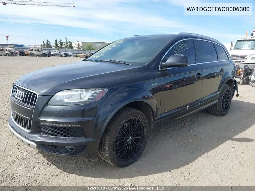 2012 AUDI Q7 VIN WA1DGCFE6CD006300 — фото 2