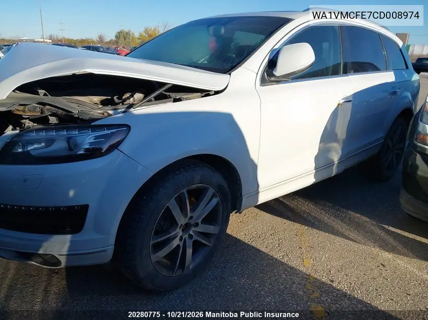2012 AUDI Q7 VIN WA1VMCFE7CD008974 — фото 2