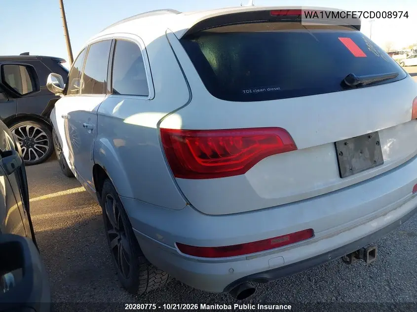 2012 AUDI Q7 VIN WA1VMCFE7CD008974 — фото 3