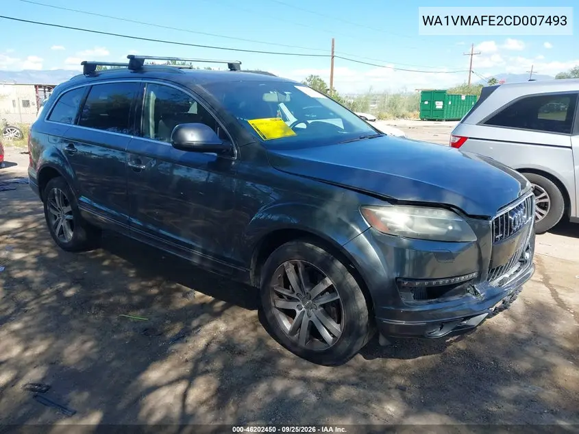AUDI Q7 2012, VIN WA1VMAFE2CD007493