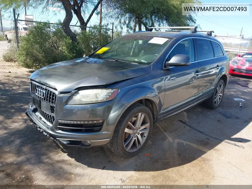 2012 AUDI Q7 VIN WA1VMAFE2CD007493 — фото 2