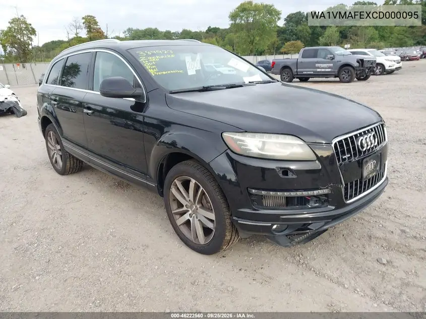AUDI Q7 2012, VIN WA1VMAFEXCD000095