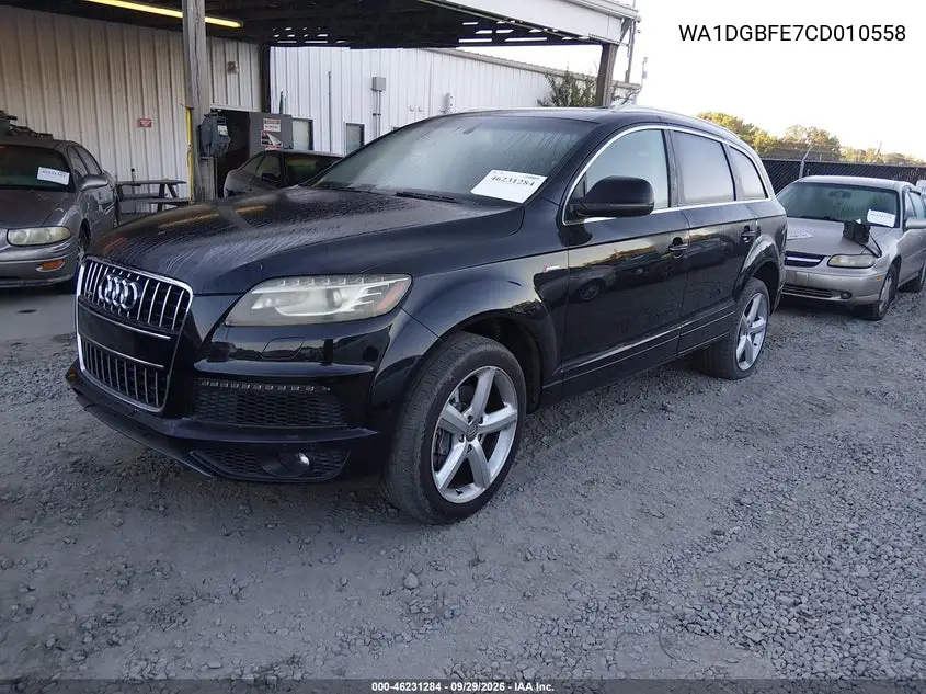 2012 AUDI Q7 VIN WA1DGBFE7CD010558 — фото 2