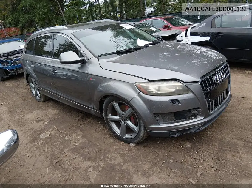 AUDI Q7 2013, VIN WA1DGAFE3DD000122
