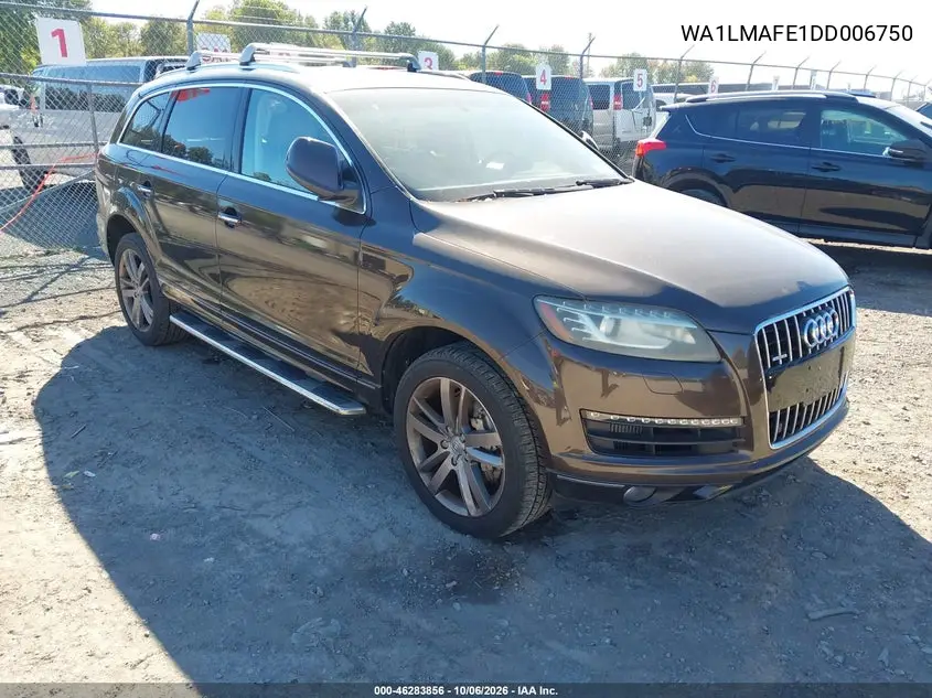 AUDI Q7 2013, VIN WA1LMAFE1DD006750