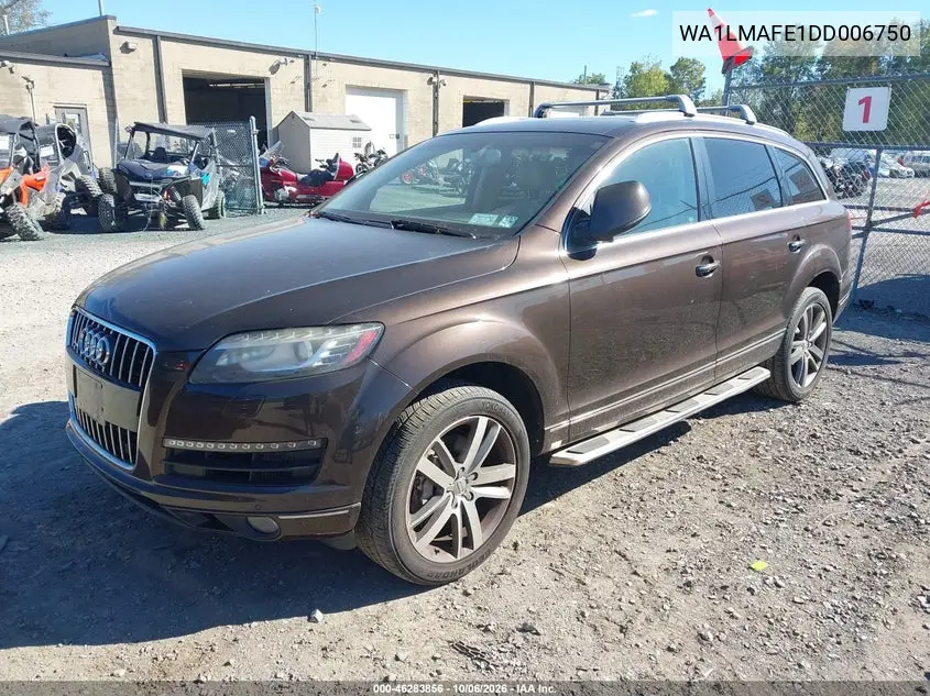 2013 AUDI Q7 VIN WA1LMAFE1DD006750 — фото 2