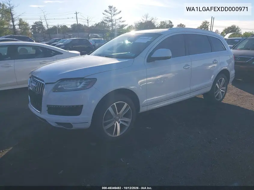 2013 AUDI Q7 VIN WA1LGAFEXDD000971 — фото 2