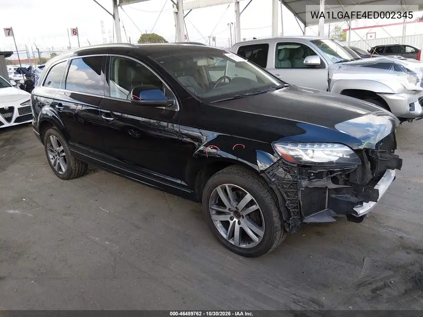 AUDI Q7 2014, VIN WA1LGAFE4ED002345