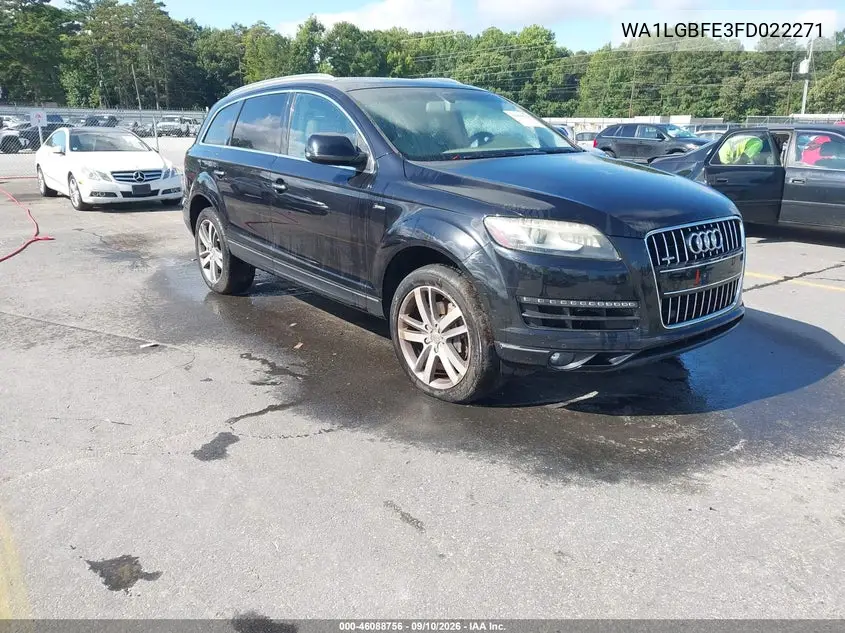 AUDI Q7 2015, VIN WA1LGBFE3FD022271