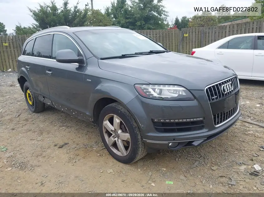 AUDI Q7 2015, VIN WA1LGAFE8FD027802