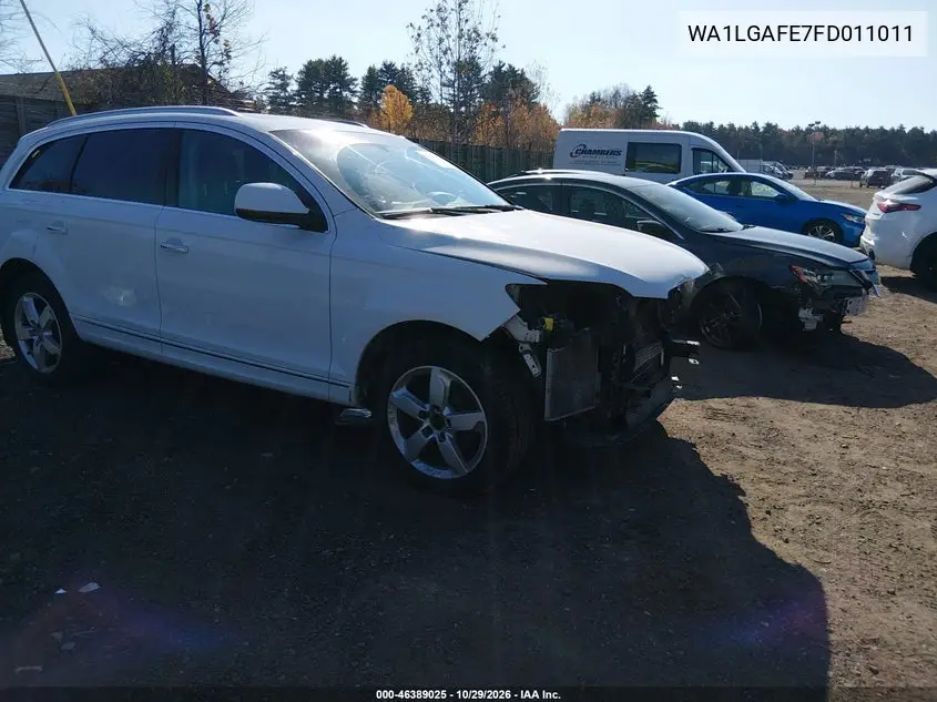AUDI Q7 2015, VIN WA1LGAFE7FD011011