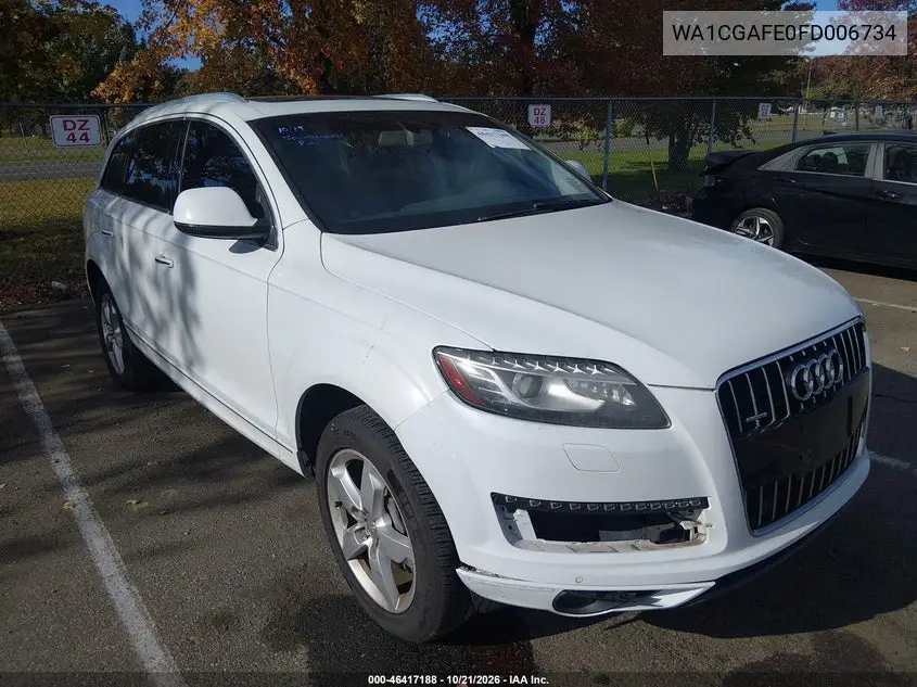 AUDI Q7 2015, VIN WA1CGAFE0FD006734