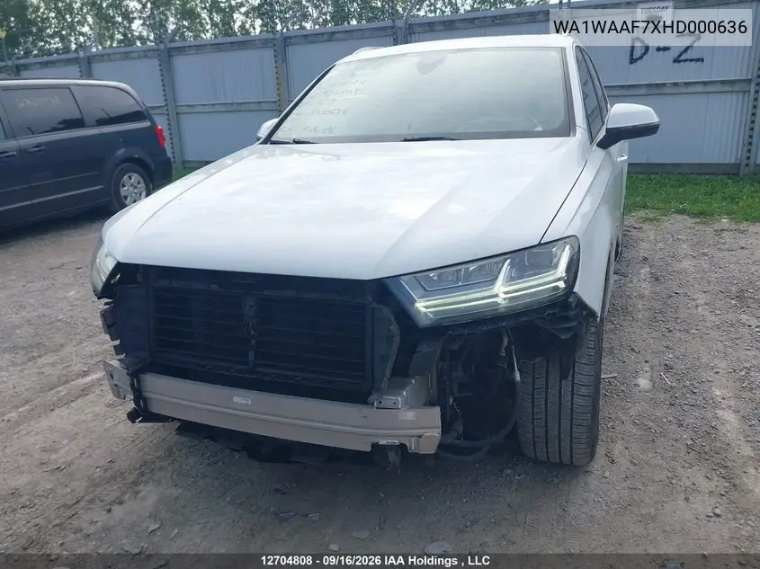 2017 AUDI Q7 VIN WA1WAAF7XHD000636 — фото 13