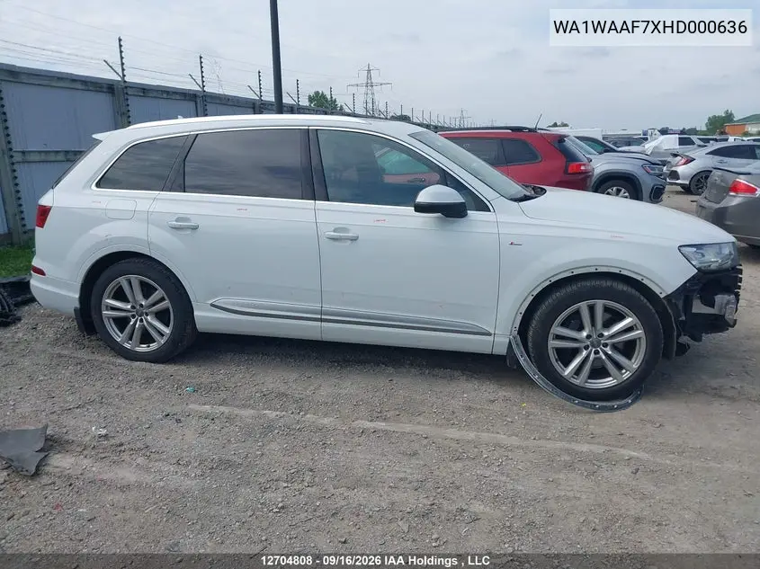 2017 AUDI Q7 VIN WA1WAAF7XHD000636 — фото 14
