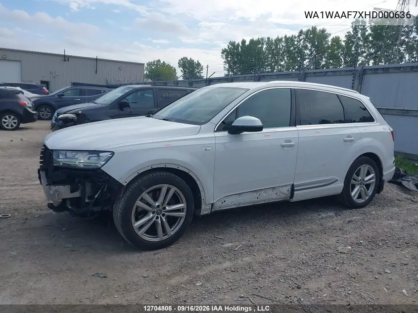 2017 AUDI Q7 VIN WA1WAAF7XHD000636 — фото 15