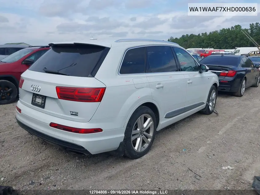2017 AUDI Q7 VIN WA1WAAF7XHD000636 — фото 4